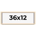thumbnail image 1 of 36x12 Frame Beige Real Wood Picture Frame Width 0.75 inches | Interior Frame Depth 0.5 inches |, 1 of 8