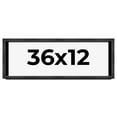 thumbnail image 1 of 36x12 Frame Black Charcoal Grey Wood Textured Picture Frame | 0.75 Inch Moulding Width | Gunmetal, 1 of 8