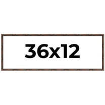 36x12 Frame Brown Bamboo with Dark Coffee/Walnut Finish | Solid Wood Picture Frame Width 0.75