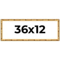 thumbnail image 1 of 36x12 Frame Gold Bamboo Solid Wood Picture Frame | 1 Inch Moulding Width | Interior Frame Depth, 1 of 8