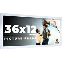 36x12 Frame Silver Real Wood Picture Frame Width 0.75 inches | Interior Frame Depth 0.5 inches |