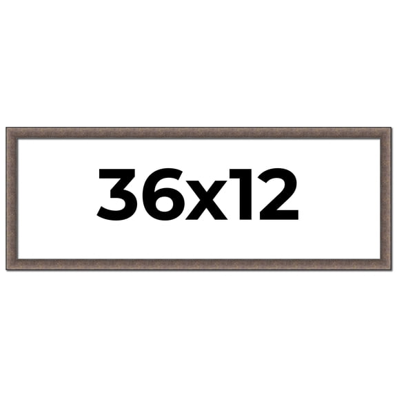 36x12 Frame Silver Real Wood Picture Frame Width 1.25 Inches | Interior Frame Depth 0.5 Inches |