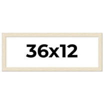 36x12 Frame White Real Wood Picture Frame Width 1.5 inches | Interior Frame Depth 0.5 inches | Barn