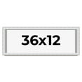 thumbnail image 1 of 36x12 Shadow Box Frame Silver | 1.625 Inches Deep Real Wood Contemporary Shadowbox Display Frame |, 1 of 7