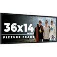 thumbnail image 1 of 36x14 Frame Black Real Wood Picture Frame Width 0.75 inches | Interior Frame Depth 0.5 inches |, 1 of 8