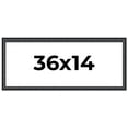 thumbnail image 1 of 36x14 Frame Black Real Wood Picture Frame Width 1.25 inches | Interior Frame Depth 0.5 inches |, 1 of 8