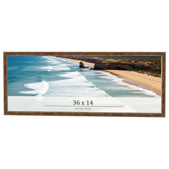 36x14 Frame Gold Kingsley Distressed Solid Wood Picture Frame Width 0.75 Inches | Interior Frame