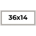 thumbnail image 1 of 36x14 Frame Silver Real Wood Picture Frame Width 1.25 Inches | Interior Frame Depth 0.5 Inches |, 1 of 8