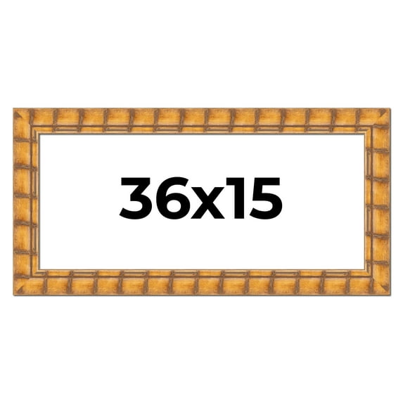 36x15 Frame Beige Real Wood Picture Frame Width 3 inches | Interior Frame Depth 0.5 inches |