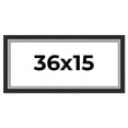thumbnail image 1 of 36x15 Frame Black Real Wood Picture Frame Width 2.25 Inches | Interior Frame Depth 0.5 Inches |, 1 of 8