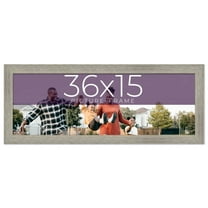36x15 Frame Grey Real Wood Picture Frame Width 1.5 Inches | Interior Frame Depth 0.5 Inches | Barn