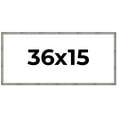 thumbnail image 1 of 36x15 Frame Silver Grey Distressed Solid Wood Picture Frame | 0.75 Inch Moulding Width | Interior, 1 of 8