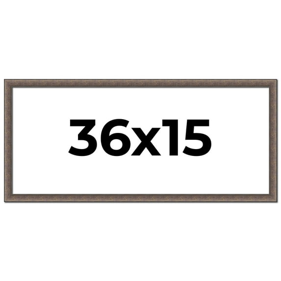 36x15 Frame Silver Real Wood Picture Frame Width 1.25 Inches | Interior Frame Depth 0.5 Inches |