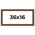 thumbnail image 1 of 36x16 Copper and Brown Real Wood Picture Frame Width 2 inches | Interior Frame Depth 0.5 inches |, 1 of 8