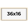 thumbnail image 1 of 36x16 Frame Beige Real Wood Picture Frame Width 0.75 inches | Interior Frame Depth 0.5 inches |, 1 of 8