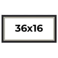thumbnail image 1 of 36x16 Frame Black Real Wood Picture Frame Width 2.25 Inches | Interior Frame Depth 0.5 Inches |, 1 of 8