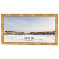 thumbnail image 1 of 36x16 Frame Gold Bamboo Solid Wood Picture Frame | 1 Inch Moulding Width | Interior Frame Depth, 1 of 8