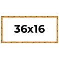 thumbnail image 1 of 36x16 Frame Gold Bamboo Solid Wood Picture Frame | 1 Inch Moulding Width | Interior Frame Depth, 1 of 8