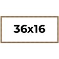 thumbnail image 1 of 36x16 Frame Gold Kingsley Distressed Solid Wood Picture Frame Width 0.75 Inches | Interior Frame, 1 of 8