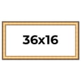 thumbnail image 1 of 36x16 Frame Gold Plein Aire Solid Wood Picture Frame Width 2 Inches | Interior Frame Depth 0.5, 1 of 8
