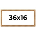 thumbnail image 1 of 36x16 Frame Gold Real Wood Picture Frame Width 1.5 inches | Interior Frame Depth 0.5 inches |, 1 of 8