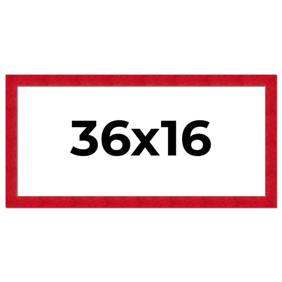 36x16 Frame Red Burl Solid Wood Picture Frame Width 1.75 Inches | Interior Frame Depth 0.5 Inches |