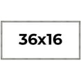 thumbnail image 1 of 36x16 Frame Silver Picture Frame - Complete Modern Photo Frame Includes UV Acrylic Shatter Guard, 1 of 8