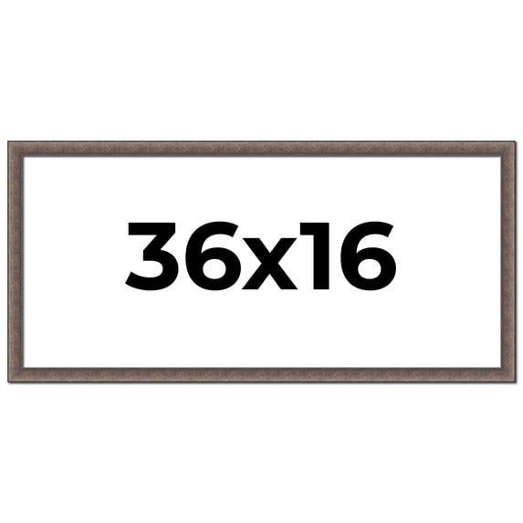 36x16 Frame Silver Real Wood Picture Frame Width 1.25 Inches | Interior Frame Depth 0.5 Inches |