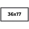 thumbnail image 1 of 36x17 Frame Black Real Wood Picture Frame Width 1.25 inches | Interior Frame Depth 0.5 inches |, 1 of 8