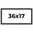 thumbnail image 1 of 36x17 Frame Brown Rustic Solid Wood Picture Frame 1.5 Inches Wide | Interior Frame Depth 0.5 Inches, 1 of 8
