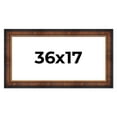 thumbnail image 1 of 36x17 Frame Brown Walnut Gold Ornate Trim Solid Wood Plein Air Picture Frame | 3 Inch Moulding, 1 of 8