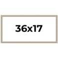 thumbnail image 1 of 36x17 Frame Grey Solid Wood Picture Frame Width 1 Inches | Interior Frame Depth 0.5 Inches |, 1 of 8
