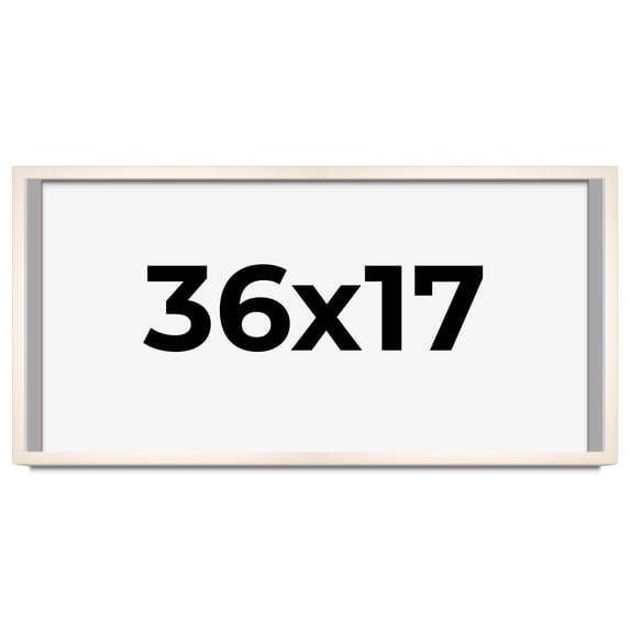 36x17 Frame White Wheat Solid Wood Picture Frame | Moulding Width 0.75 Inches | Interior Depth 0.5