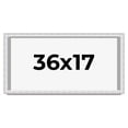 thumbnail image 1 of 36x17 Shadow Box Frame Silver | 1.625 Inches Deep Real Wood Contemporary Shadowbox Display Frame |, 1 of 7