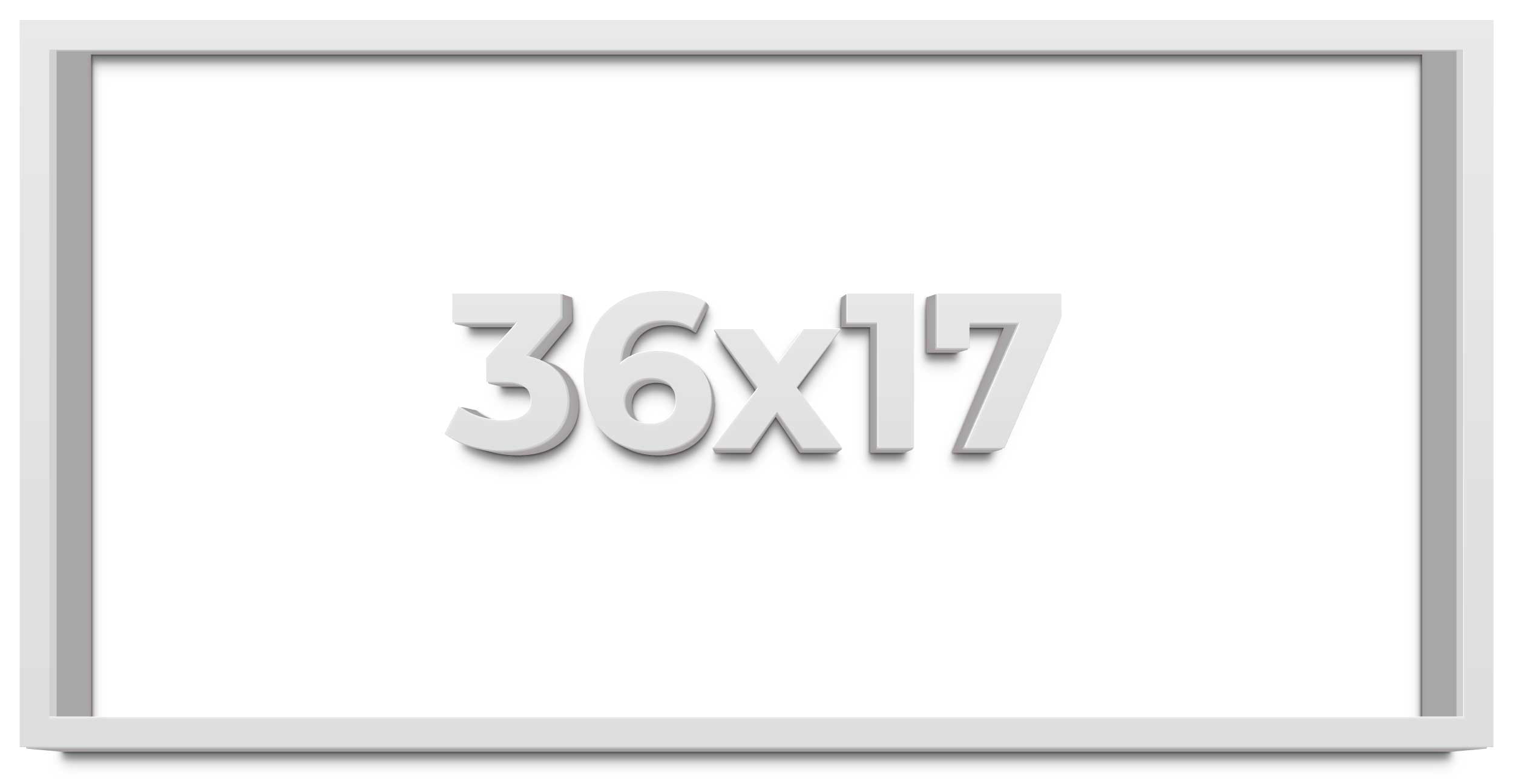 36x17 Shadow Box Frame White | 1 Inches Deep Real Wood Contemporary ...