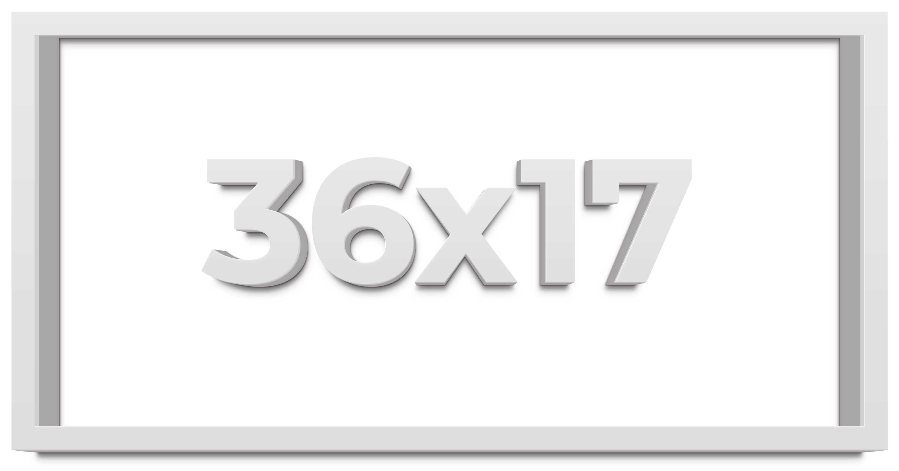 36x17 Shadow Box High Gloss White Display Frame | 1.625 Inches Deep | 1 ...