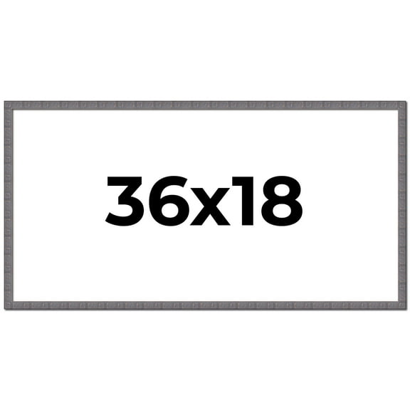 36x18 Frame Blue Kingsley Pewter Solid Wood Picture Frame Width 0.75 Inches |Interior Depth 0.5