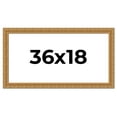 thumbnail image 1 of 36x18 Frame Gold Ornate Solid Wood Picture Frame | 2 Inch Moulding Width | Firman Traditional Photo, 1 of 8