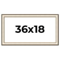 thumbnail image 1 of 36x18 Frame Gold Silver Plein Aire 2" Inch Wide Moulding Solid Wood Picture Frame | Modena, 1 of 8