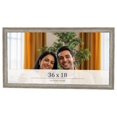 thumbnail image 1 of 36x18 Frame Grey Solid Wood Picture Frame Width 1 Inches | Interior Frame Depth 0.5 Inches |, 1 of 8