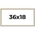 thumbnail image 1 of 36x18 Frame Grey Solid Wood Picture Frame Width 1 Inches | Interior Frame Depth 0.5 Inches |, 1 of 8