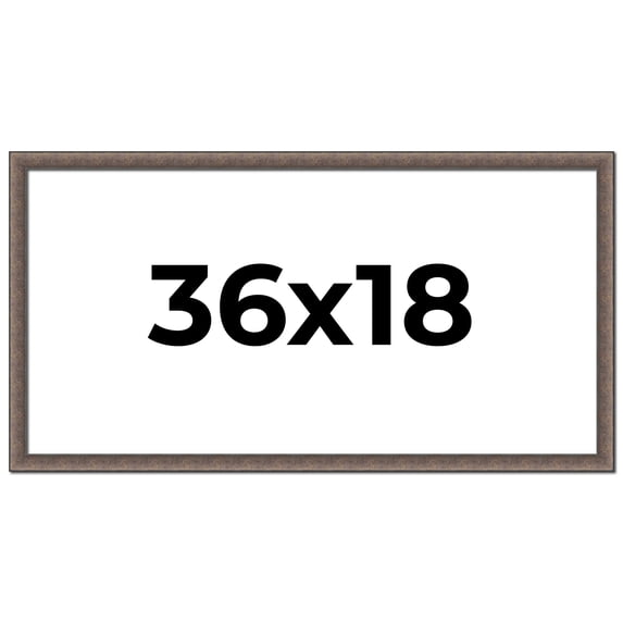 36x18 Frame Silver Real Wood Picture Frame Width 1.25 Inches | Interior Frame Depth 0.5 Inches |