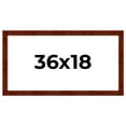 thumbnail image 1 of 36x18 Walnut Brown Veneer Real Wood Picture Frame Width 1.75 inches | Interior Frame Depth 0.5, 1 of 8