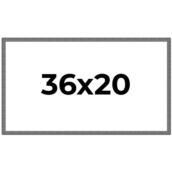 36x20 Frame Slate Blue Distressed Rustic Solid Wood Picture Frame | 0.75 Inch Moulding Width |