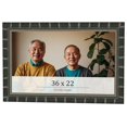 thumbnail image 1 of 36x22 Frame Black Bamboo Solid Wood Picture Frame Width 1.5 Inches | Interior Frame Depth 0.5, 1 of 8