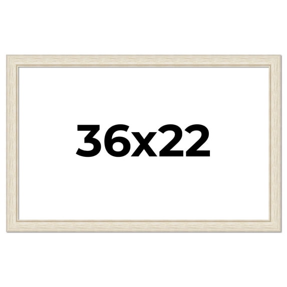 36x22 Frame White Real Wood Picture Frame Width 1.75 inches | Interior Frame Depth 0.5 inches |