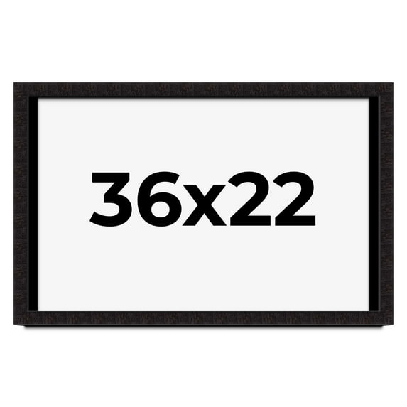36x22 Shadow Box Black Solid Wood Display Picture Frame | 1 Inch Rabbet Depth | | 1.375 Inch