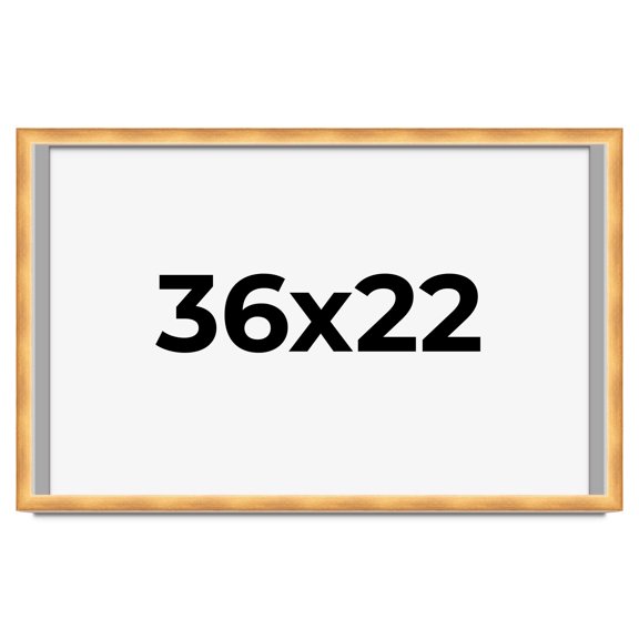 36x22 Shadow Box Bronze Cross-Brushed Display Frame | 1.625 Inches Deep Solid Wood | UV Resistant
