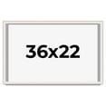 thumbnail image 1 of 36x22 Shadow Box Silver Brushed Striped Display Frame | 1.625 Inches Deep | 1 Inch Moulding Width |, 1 of 8