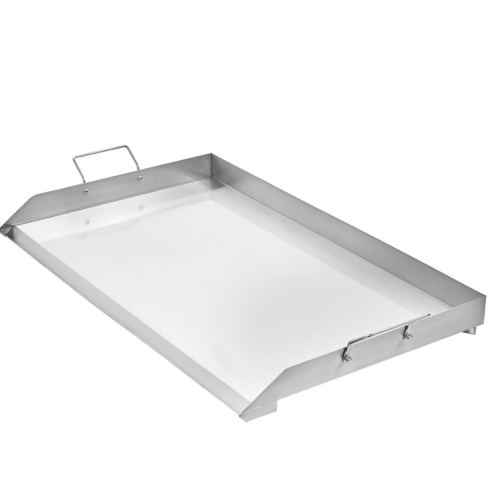 36x22-inch stainless steel flat-top barbecue pan with handle, suitable for liquefied petroleum (LPG) and barbecue grills